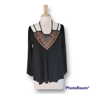 Staring at Stars Anthropologie. Cold Shoulder Spaghetti Strap Top. Size M